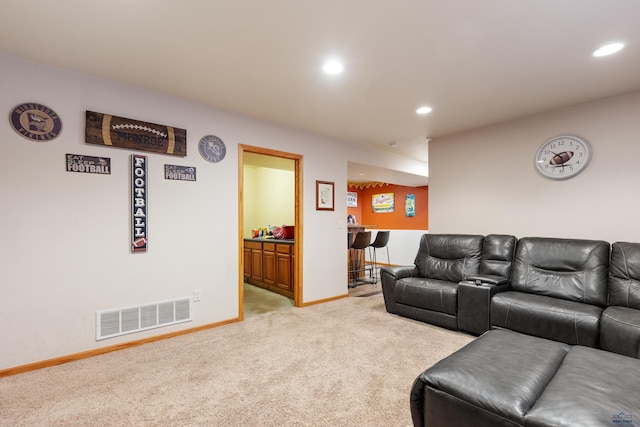 view of carpeted living room