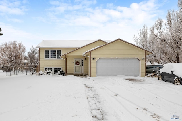 view of front of house featuring a garage