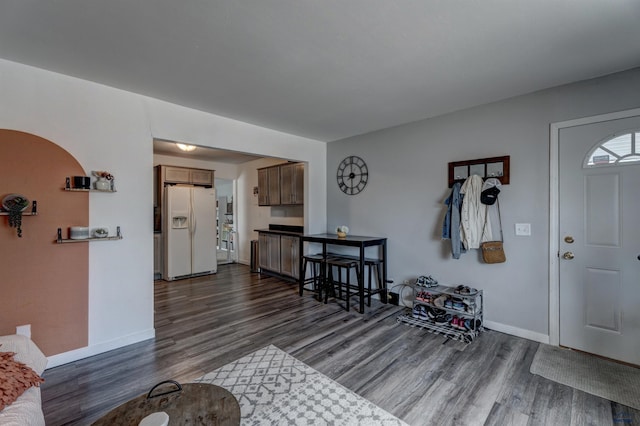 foyer featuring dark hardwood / wood-style flooring