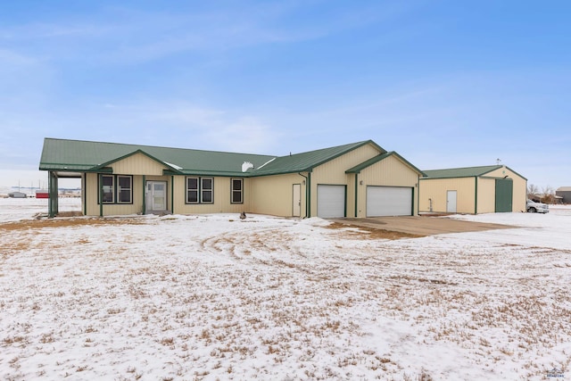 ranch-style home with a garage