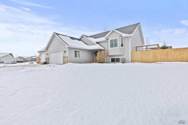 view of front of house featuring a garage