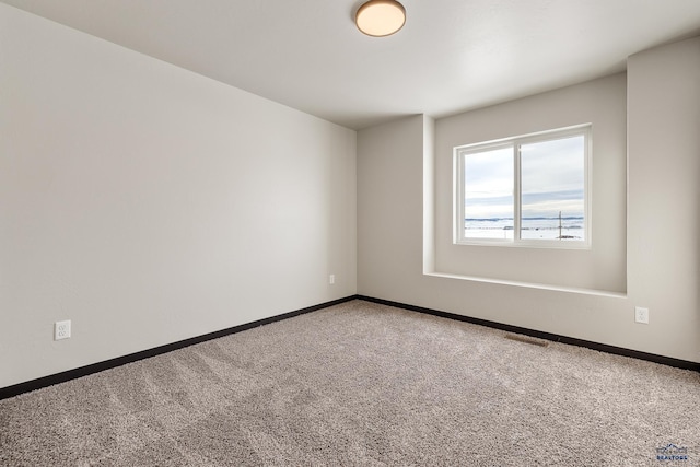 unfurnished room with carpet flooring