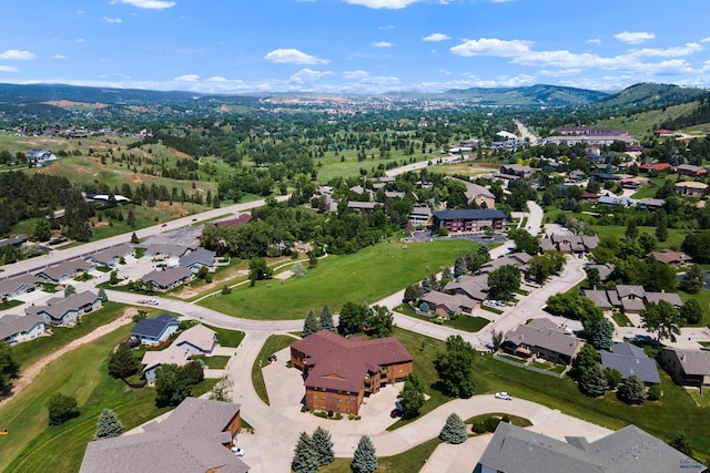 bird's eye view featuring a mountain view