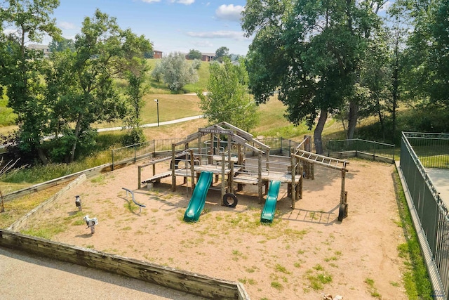 view of jungle gym