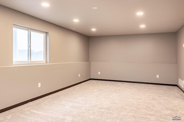 empty room with light carpet