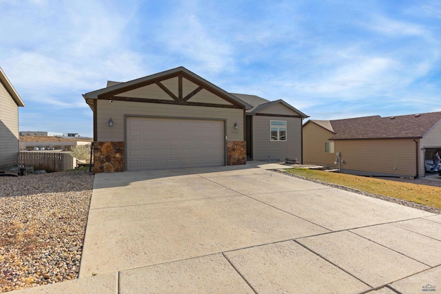 ranch-style home with a garage