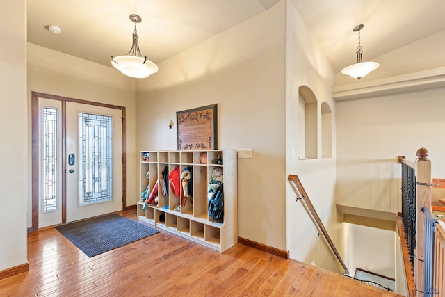 foyer featuring light hardwood / wood-style floors