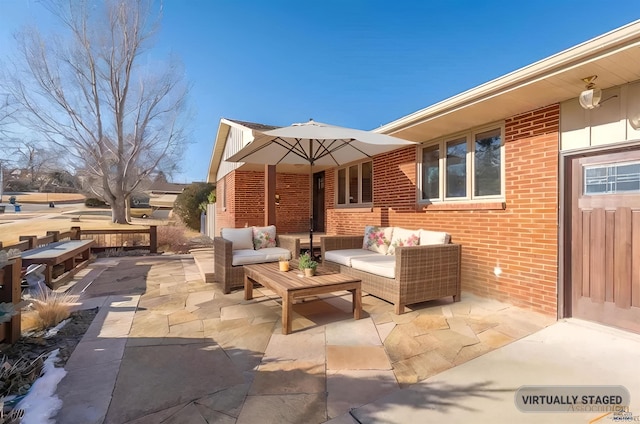 view of patio / terrace featuring outdoor lounge area