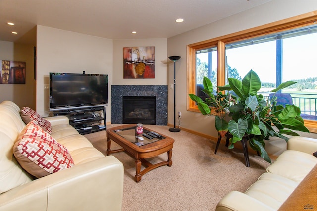 view of carpeted living room