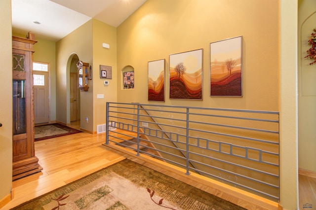 entryway featuring wood-type flooring