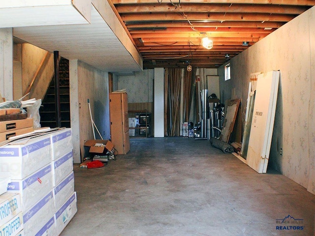 view of basement