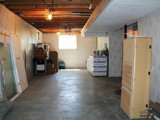 view of basement