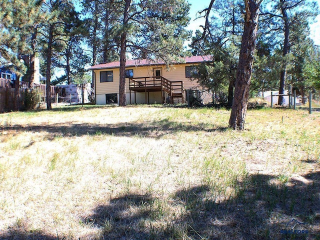 exterior space with a wooden deck