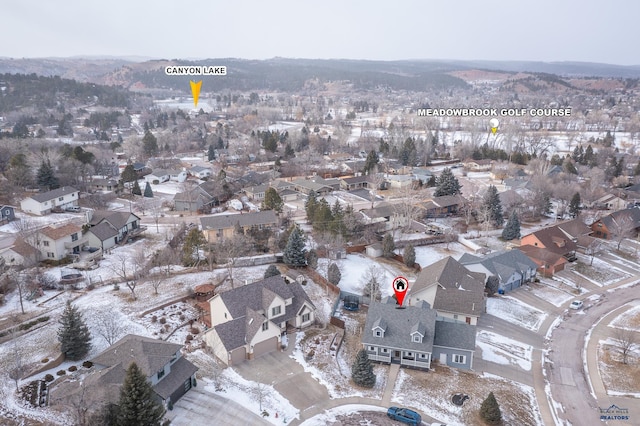 view of snowy aerial view