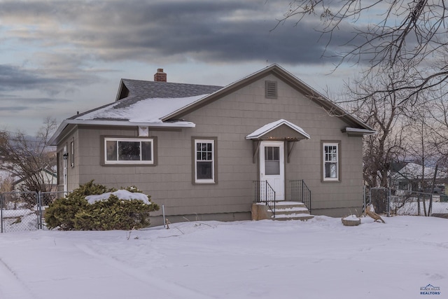 view of bungalow-style home