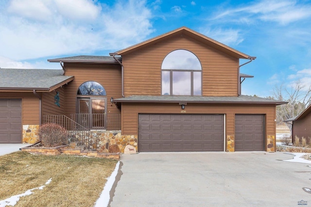 view of front of house featuring a garage