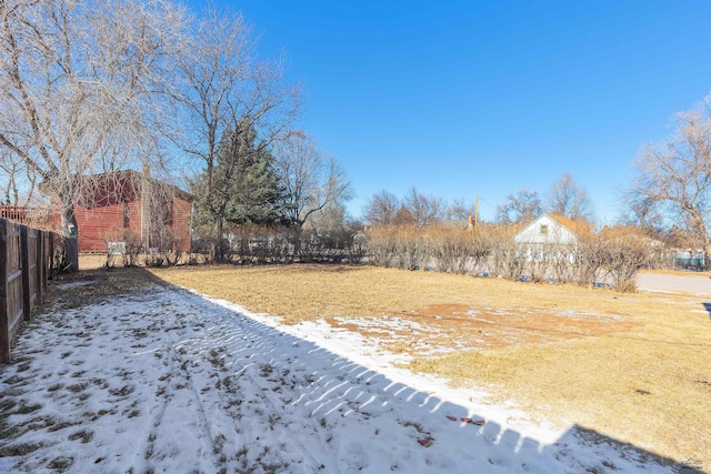 view of snowy yard