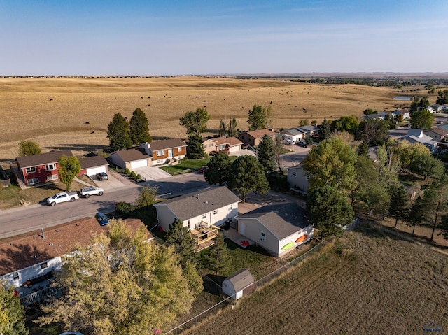 bird's eye view featuring a rural view