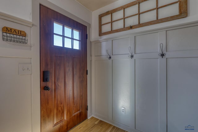 interior space with light wood-type flooring