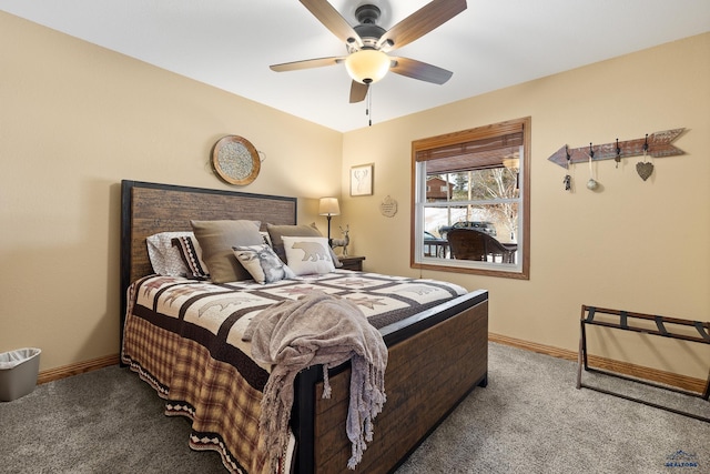 369 Deegan Dr, Hill City, SD 57745 - bedroom featuring carpet floors and ceiling fan