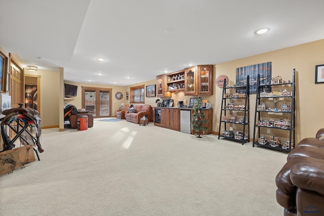 369 Deegan Dr, Hill City, SD 57745 - carpeted living room featuring bar