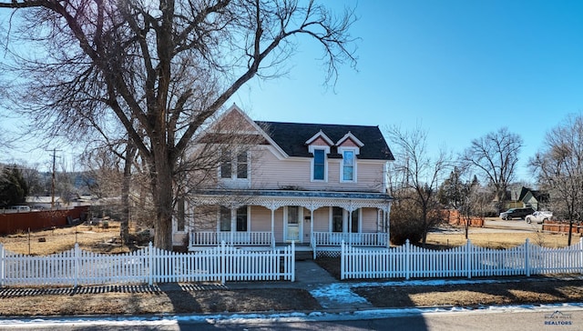 view of front of home with a porch