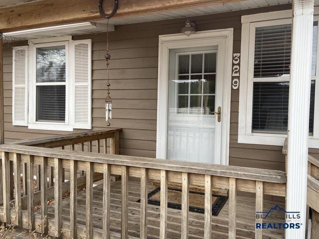 view of doorway to property