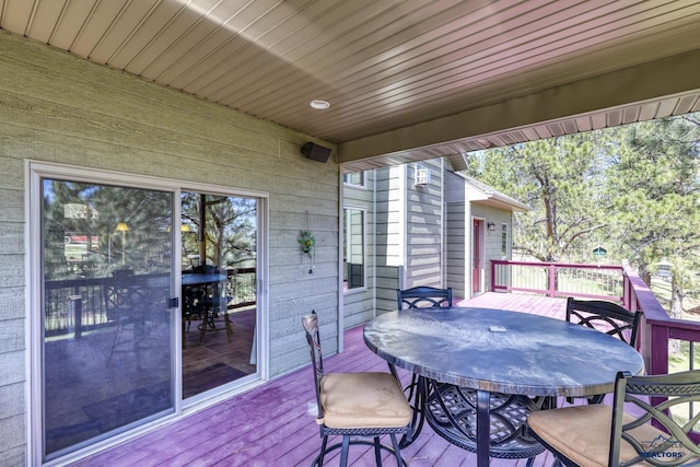 view of wooden deck