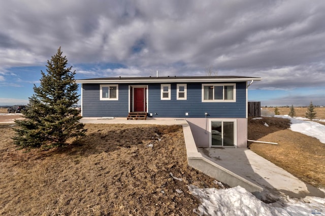 single story home with a patio area