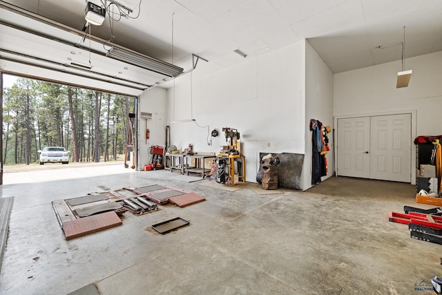 garage featuring a garage door opener