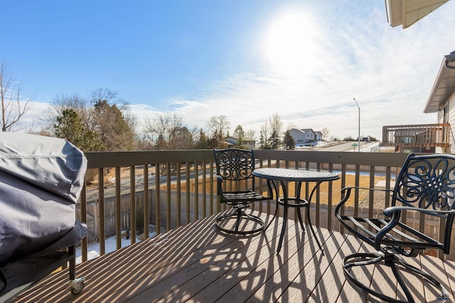 deck with grilling area