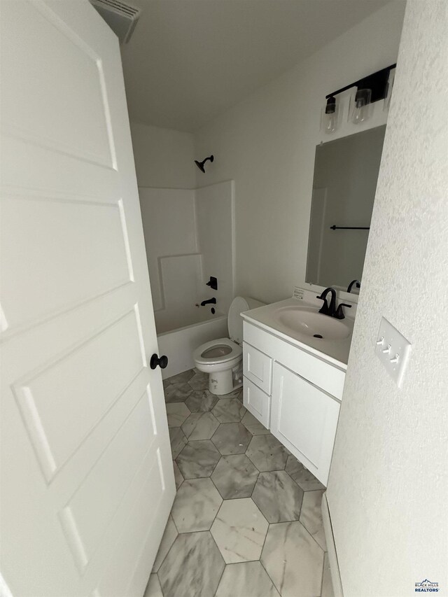 648 Valor Ct, Box Elder, SD 57719 - bathroom with vanity, toilet, and shower / tub combination