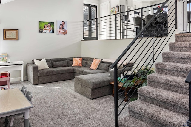 view of carpeted living room