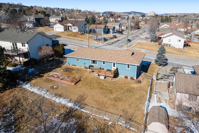 drone / aerial view featuring a residential view