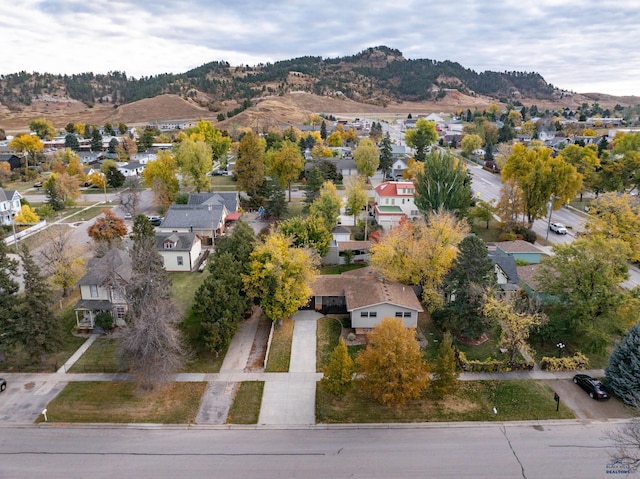 bird's eye view with a mountain view and a residential view