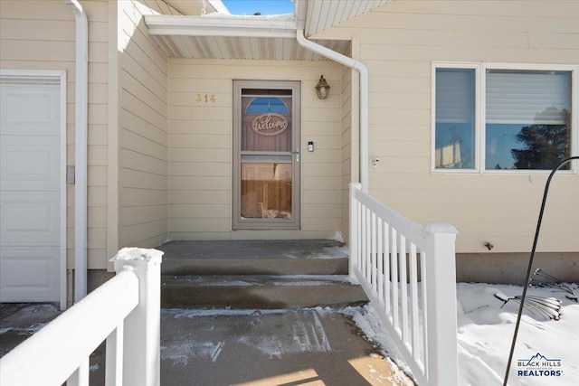 view of doorway to property