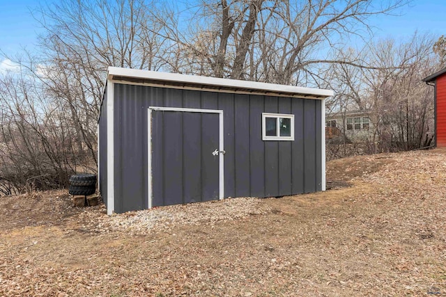 view of shed