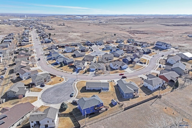 aerial view featuring a residential view