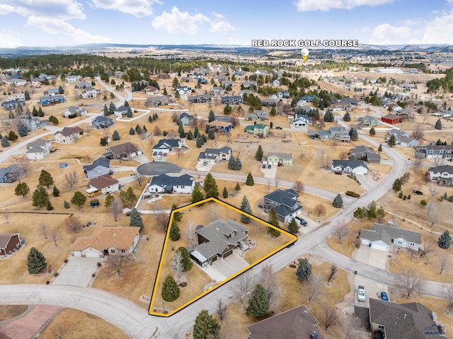 birds eye view of property featuring a residential view