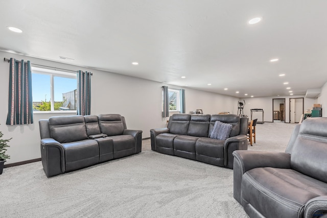 14113 Treasure Coach Rd, Piedmont, SD 57769 - carpeted living room featuring baseboards and recessed lighting