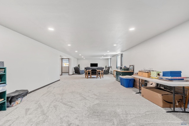 14113 Treasure Coach Rd, Piedmont, SD 57769 - interior space with plenty of natural light, baseboards, recessed lighting, and carpet flooring