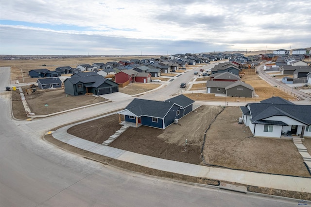 bird's eye view with a residential view