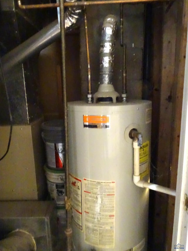 utilities featuring gas water heater