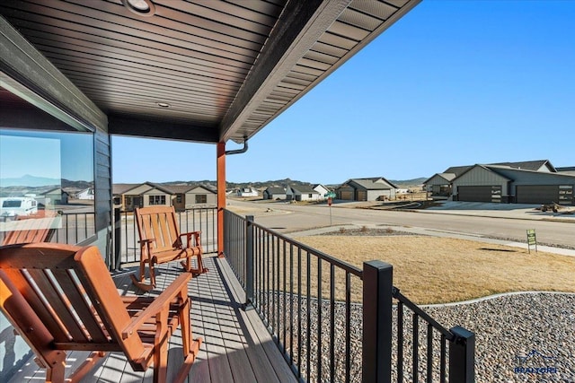 balcony with a residential view