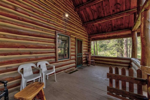 view of wooden deck