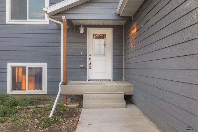 view of doorway to property