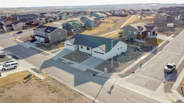 drone / aerial view with a residential view