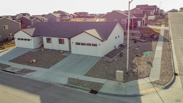 drone / aerial view with a residential view