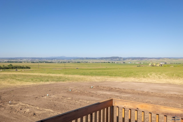 property view of mountains featuring a rural view