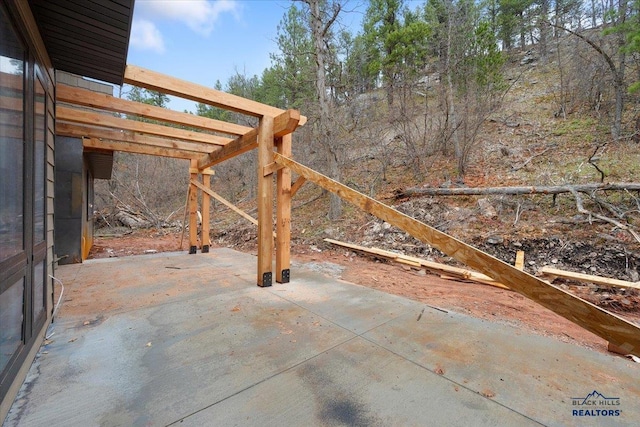 view of patio / terrace featuring a pergola
